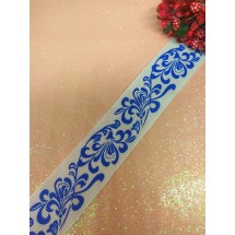 Репсовая лента с рисунком 2,5 см, цена за 1 м